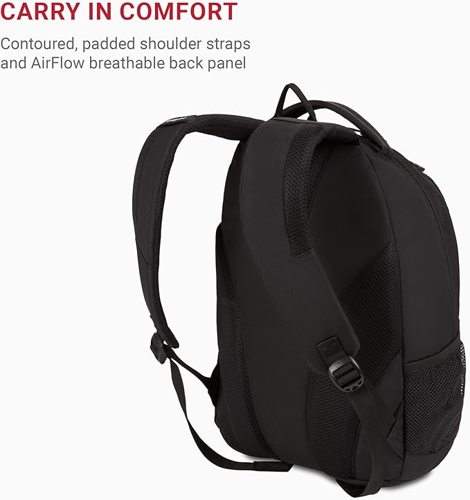 SwissGear 1186 Bungee Backpack, Black, 17-Inch