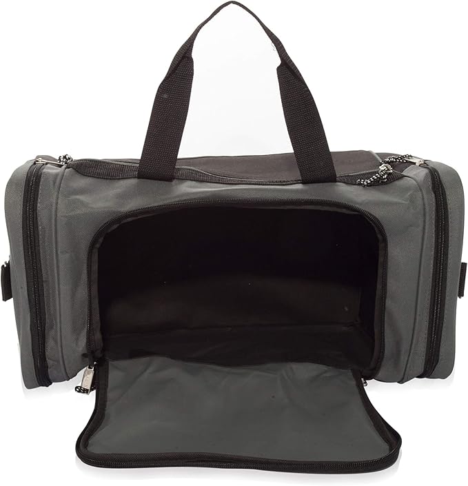 DALIX 21" Blank Sports Duffle Bag Gym Bag Travel Duffel with Adjustable Strap in Gray