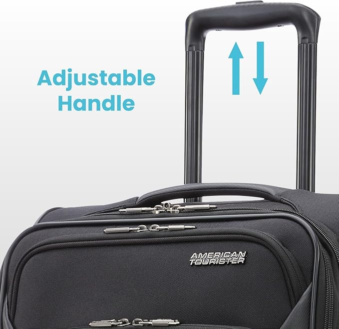 American Tourister 4 KIX 2.0 Expandable Softside Luggage with Spinner Wheels, 20 SPINNER, CLASSIC BLUE
