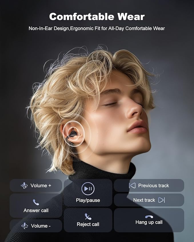 Ai Translation Earbuds Real Time, 163 Languages & Accents Translator Earbuds, 3-in-1 Open Ear Translation Headphones for Travel Learning, Spanish/English Audífonos Traductores, iOS/Android Compatible