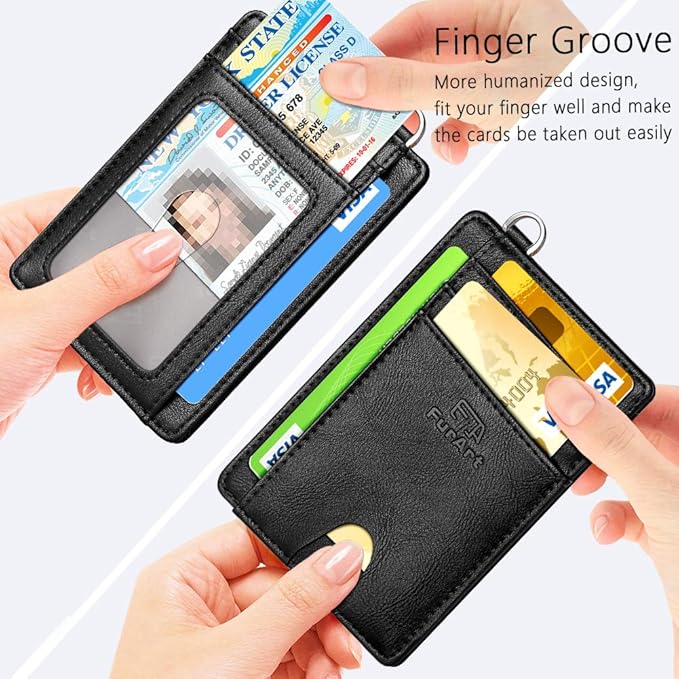 FurArt Slim Minimalist Wallet, Front Pocket Wallets, RFID Blocking, Credit Card Holder for Men & Women