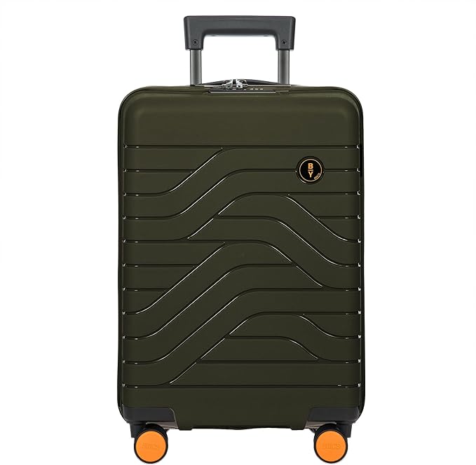 Bric's B|Y Ulisse Spinner Carry-On Suitcase, Lightweight Expandable Hard Shell Luggage with TSA Lock and Smooth 360° Wheels 21 Inch – Olive