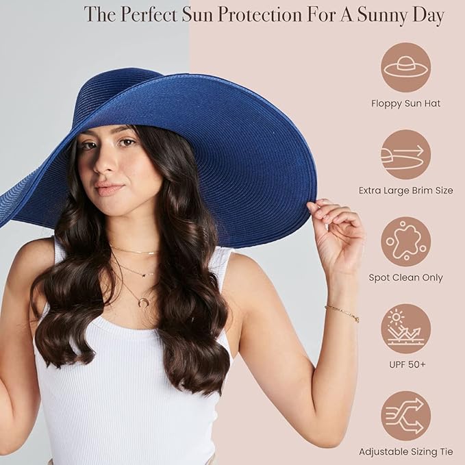 San Diego Hat Company Women's Ultrabraid X-Large Brim Hat, Adjustable Sun Hat with UPF 50+