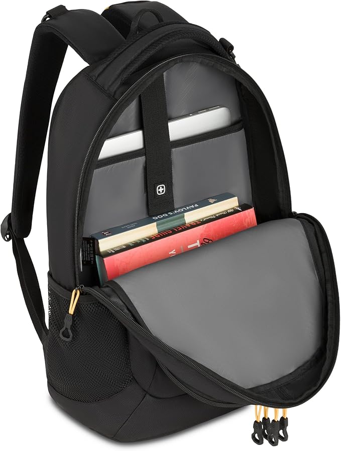 SwissGear Cecil 5505 Laptop Backpack, Black/Gold, 18-Inch