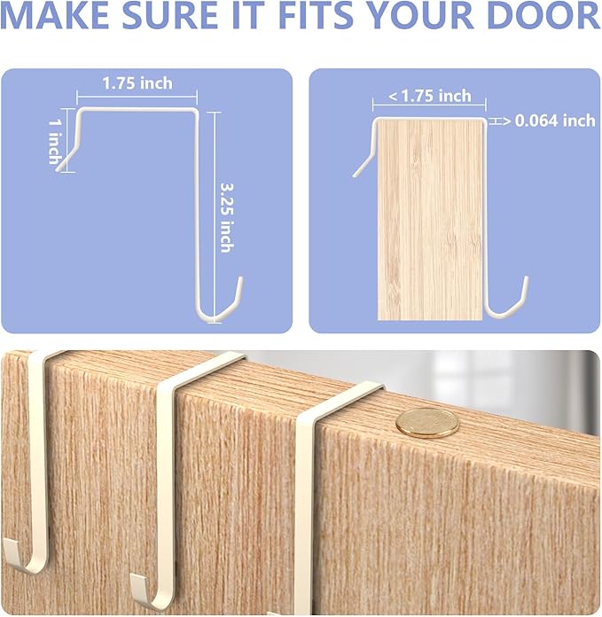 FENTEC 1 Pack Over the Door Shoe Organizers, Hanging Shoe Organizer with Large Deep Pocket Shoe Holder for Closet Shoe Rack for Wall, Over Door Shoe Storage Hold up to 18 Pairs Shoe, Beige