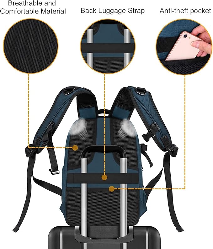 MOSISO Camera Backpack, DSLR/SLR/Mirrorless Photography Camera Bag 15-16 inch Waterproof Hardshell Case with Tripod Holder&Laptop Compartment Compatible with Canon/Nikon/Sony, Deep Teal