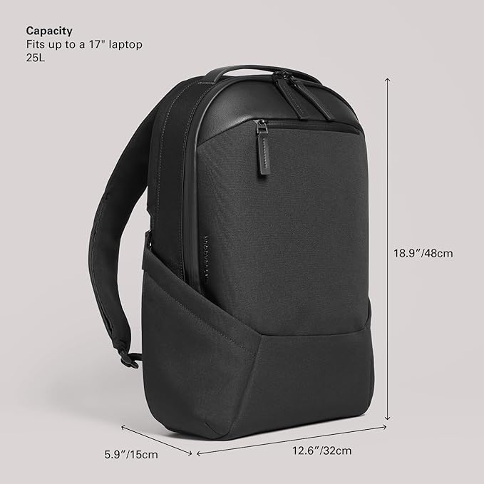 Troubadour Apex Backpack 3.0 - 25L Premium Laptop Backpack - Ergonomic & Water Resistant - Designed for Work and Travel - Black
