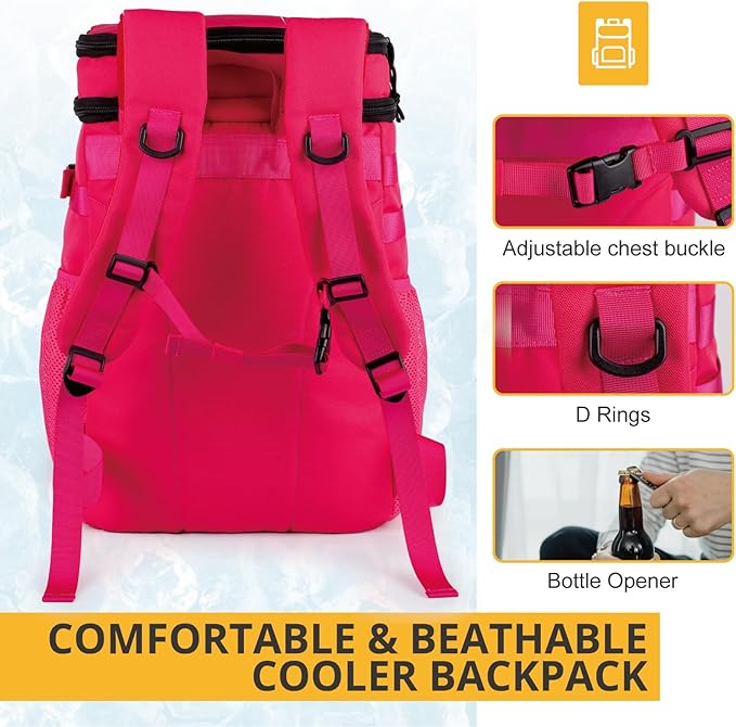 Tactical Backpack Cooler,Soft Lightweight Leakproof Cooler Backpack,Insulated Cooler Bag,Portable Soft Cooler Bag Waterproof for Beach, Travel, Camping, Picnic, Hiking