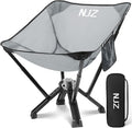 Folding Camping Chairs - 600 LBS Capacity Heavy Duty Camping Chair, Compact Folding Chair with Quick Setup & Carry Bag - Portable Camp Chair for Travel, Sports, Lawn, Beach - Silver