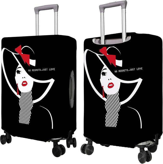 Travel Luggage Cover Suitcase Protector Fits 18-32 Inch Wheel Covers PatternedTravel Related Items Flower Luggage Protector Elastic M