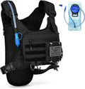 Hydration Vest（The design patent has been granted ）with 2L Water Bladder for Men and Women,Lightweight Adjustable Hydration Backpack,Reflective Running Hydration Chest Bag for Hiking Climbing Cycling