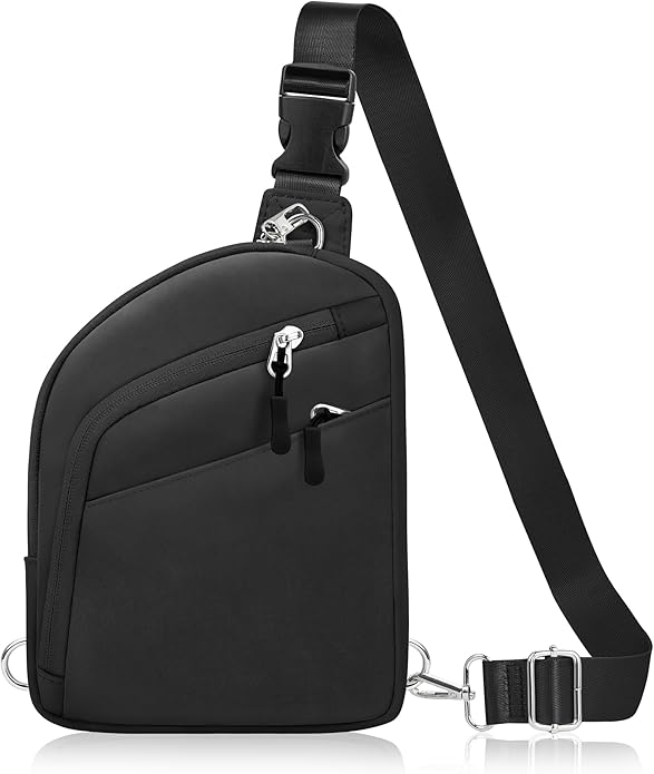 TOPEAST Anti Theft Crossbody Bag for Women Men, Small Sling Bag Crossbody Bags for Women Travel Sport Hiking Workout