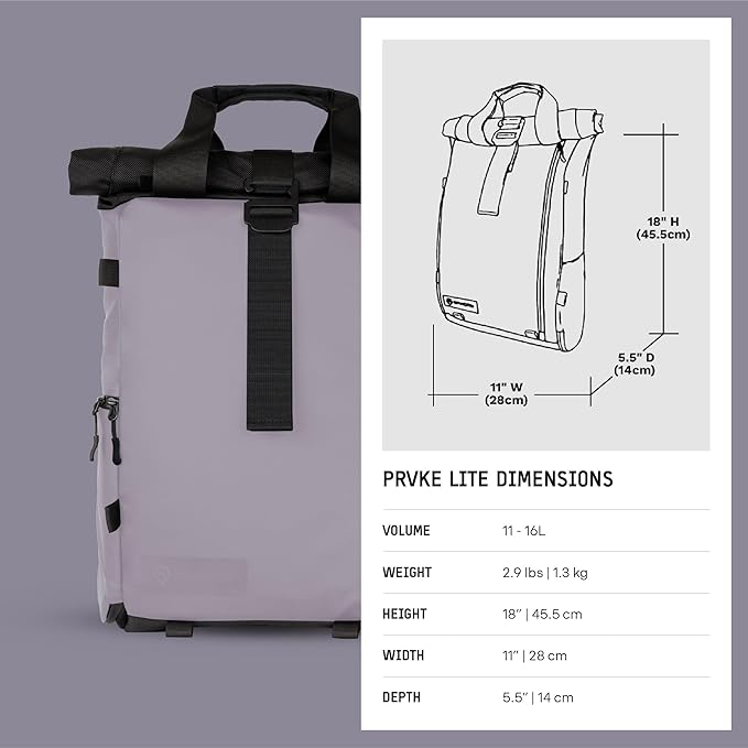 WANDRD PRVKE Lite: Weather-Resistant Travel & Camera Backpack with Laptop Sleeve, Quick Side Access, Clamshell Opening – Ideal Photography & Travel Bag