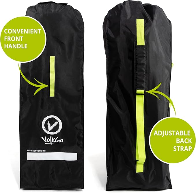 V VOLKGO Stroller Bag for Airplane, Large Cover for Airtravel, Jogger & Umbrella Stroller Cover for Travel - Fits Most Sizes, Gate Check Bag, Heavy Duty Durable Infant carrier covers for Air Travel
