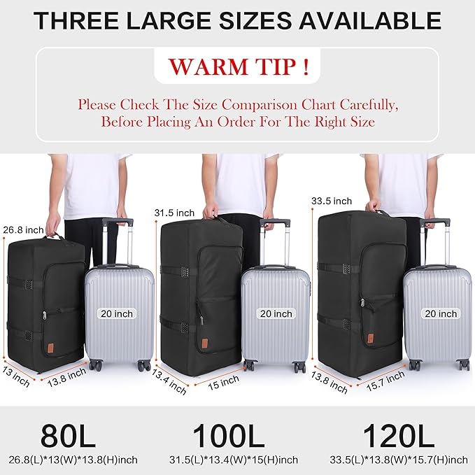 100L Duffle Bag for Travel, Extra Large Foldable Waterproof Travel Duffel Bags Weekender Overnight Bag for Men and Women with Shoe Compartment
