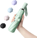 BAODINI Small UV Protection Travel Umbrella Compact for Rain and Sun UPF 50+ 41 inch Portable Umbrella for Women and Men