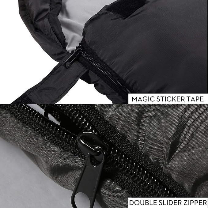 3-4 Season Portable Waterproof Envelope Sleeping Bag for Adults & Kids - For Traveling, Camping, Hiking