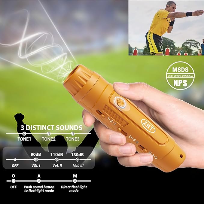 ZHT Electronic Whistle for Coaches, Referees, Teachers - 3 Tones & 3 High Volume, Handheld Whistles with Lanyard - Sports Whistle for Volleyball Soccer, Outdoor Camping, Emergency Safety