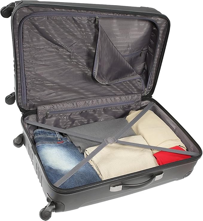 Kenneth Cole REACTION Out of Bounds Lightweight Hardshell 4-Wheel Spinner Luggage, Cobalt Blue, 28-Inch Checked