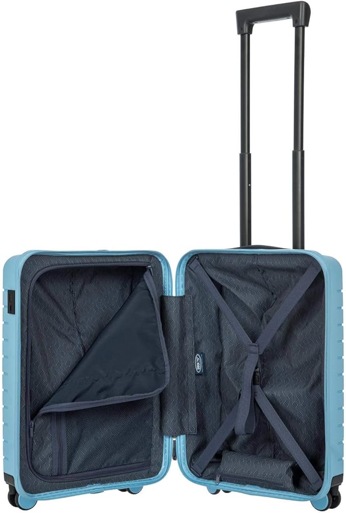 Bric's B|Y Ulisse Spinner Carry-On Suitcase, Lightweight Expandable Hard Shell Luggage with TSA Lock and Smooth 360° Wheels 21 Inch – Sky Blue