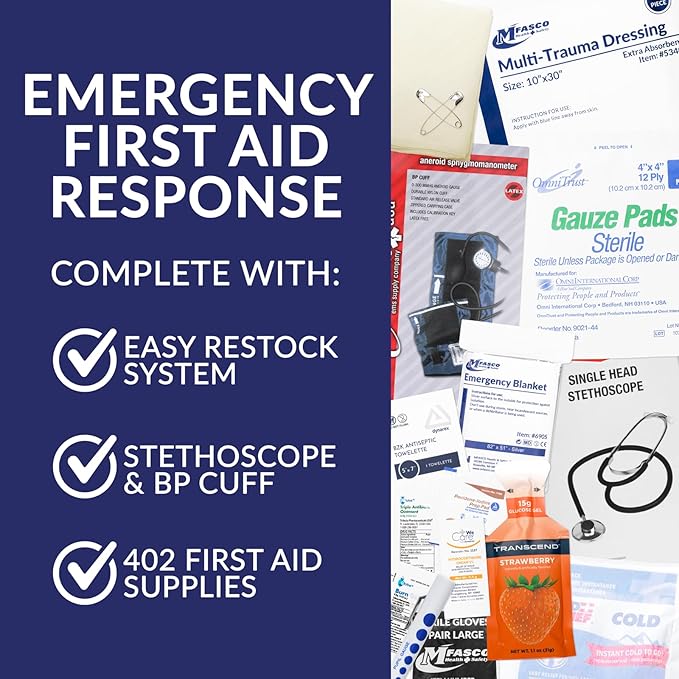 First Aid Kit - Fully Stocked Portable Reflective Bag -First Responder Emergency Response Kit-for Natural Disaster Preparedness-Customizable Storage-Includes 415 Pcs First Aid Supplies - Lime Green