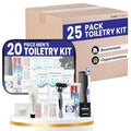 Trektote Bulk Hygiene Kit For Men And Women – (25 Pack) 20 Piece Set Of Travel Size Toiletries, TSA Compliant, Bulk Travel Essentials, Includes Shampoo And Conditioner, Body Wash, Toiletry Bag & More