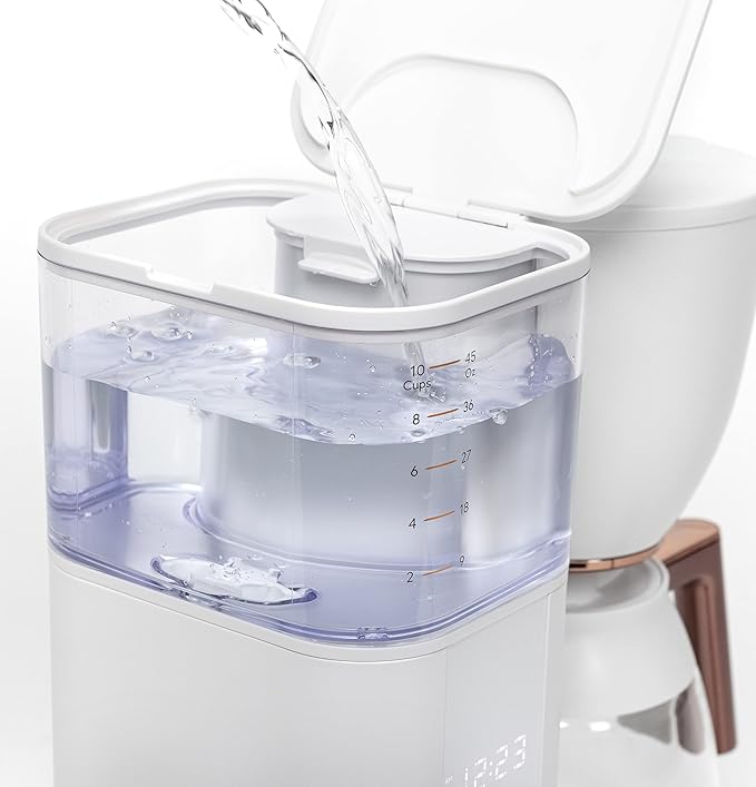 Café Specialty Drip Coffee Maker | 10-Cup Glass Carafe | WiFi Enabled Voice-to-Brew Technology | Smart Home Kitchen Essentials | SCA Certified, Barista-Quality Brew | Matte White