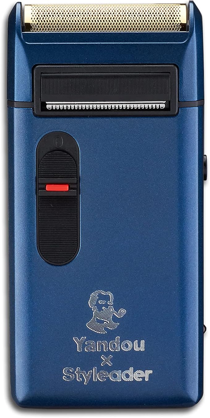 Retro Electric Razor for Men, Rechargeable Mens Gold Foil Shavers,Travel Electric Shavers for Men(Blue)