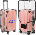 Clear PVC Suitcase Cover - Thickened Waterproof Luggage Protector, Full Transparent Dustproof Sleeve for Wheeled Suitcases (22")