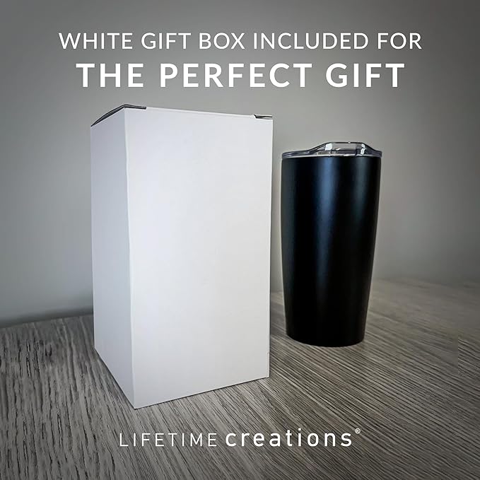 Lifetime Creations Personalized Hockey Coach Tumbler: Custom Hockey Coach Gift, Coaches Coffee Travel Mug from Team, Insulated Engraved Stainless Steel 20 Ounce Cup (White)