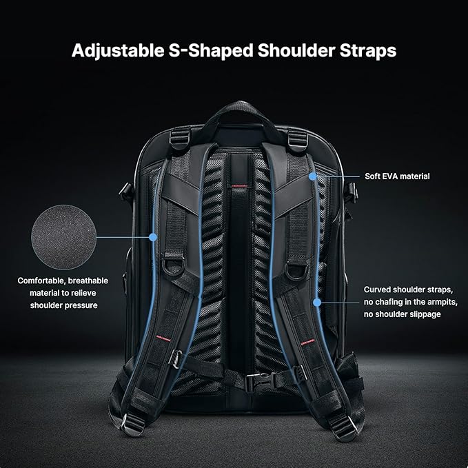 UURig ULANZI BP09 Traker Camera Backpack • 22L • Versatile Camera Travel Bag • Quick Access • Well Organized Professional Photography Storage • Shoulder Backpack • for Sony/Nikon DSLR Cameras