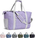 Narwey 18x14x8 Inches Travel Bag Spirit Airlines Frontier Personal Item Bag, Travel Duffel With Wet Pocket Carry on Bag for Airplane Underseat Duffle Overnight for Women and Men (Purple)