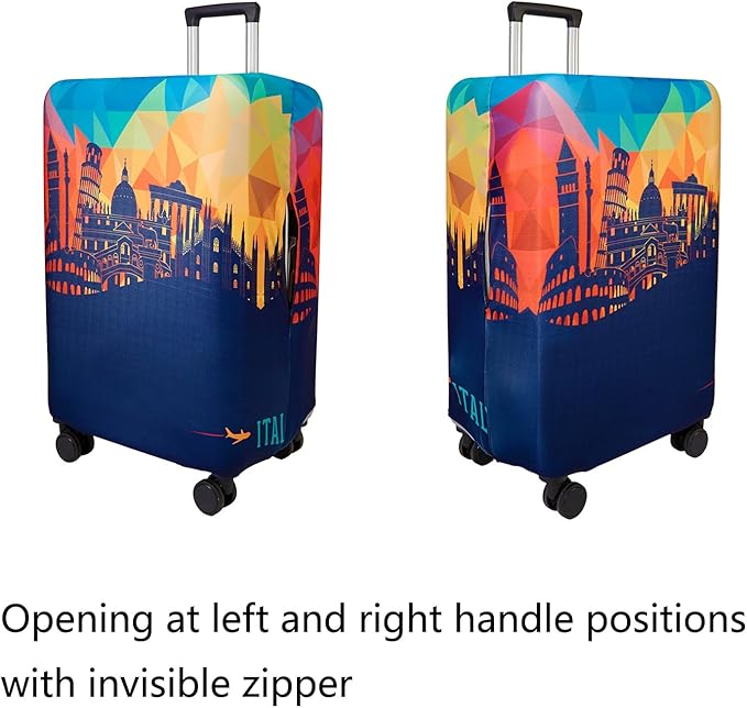 WUJIAONIAO Travel Luggage Cover Baggage Suitcase Cover Protector Skins 18-32 Inch (City, XL (for 29-32 inch luggage))