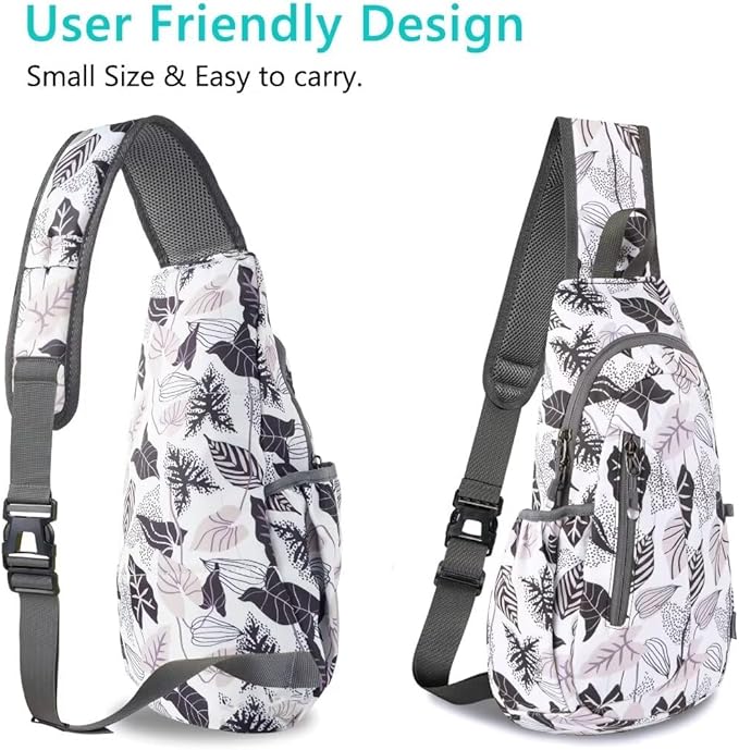 TITECOUGO Small Sling Bag, Lightweight Crossbody Backpack for Men Women, Shoulder Bag for Sports and Outdoor