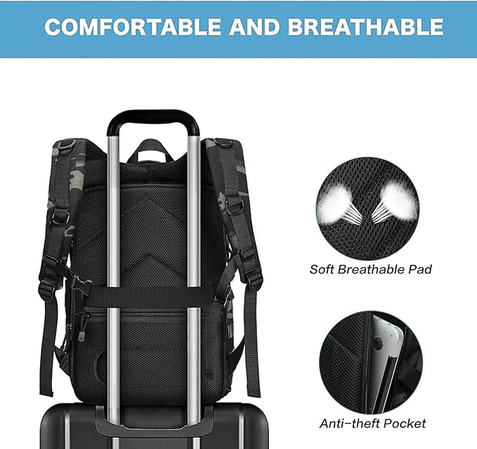 MOSISO Camera Backpack, DSLR/SLR/Mirrorless Photography Tactical Camera Bag Case with Tripod Holder & 15-16 inch Laptop Compartment & USA Flag Compatible with Canon/Nikon/Sony, Night Camouflage