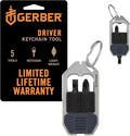 Gerber Gear Driver Keychain 5-in-1 Multitool, Clips to Pocket or Keychain with Pry Bar, Phillips and Flat Head Screwdriver Bits, and Bottle Opener, Lightweight EDC Gear for Everyday Carry, Urban Blue