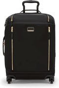 TUMI - Voyageur Leger 4 Wheeled Luggage - Women's Lightweight and Spacious, Sleek Silhouette, Durable Premium Suitcase - 21.8" Continental Expandable Carry-On, Black with Gold Hardware
