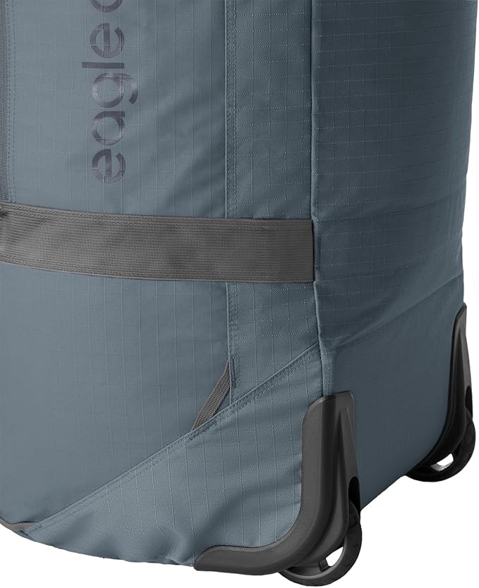 Eagle Creek No Matter What Rolling Duffel - Durable Rolling Bag for Travel - Adjustable Shoulder Strap - Heavy Duty Wheels - Lockable Zippers - Multiple Carry Options - 110L - Smoke