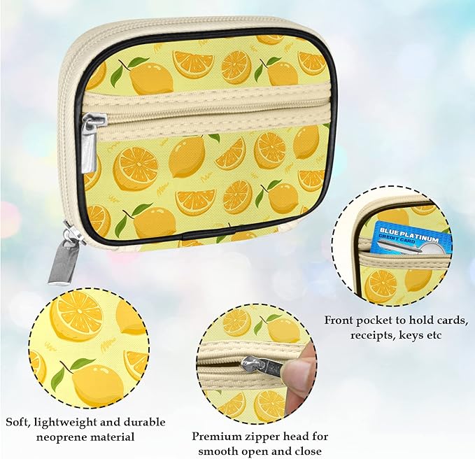 Serfeymi Weekly Travel Pill Organizer Pill Case for Purse with Removable 7 Day Pill Box, Fashionable Travel Medicine Organizer Pill Container for Medicine, Vitamin, Supplement - Yellow 01