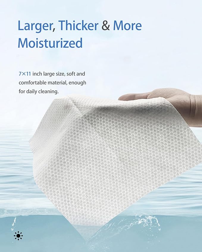 FUMMI 300 Pack Body Wipes – Large Individually Packaged Bath Wipes for Adults, Travel, Gym, Camping, Elderly, Bedridden – No Rinse Bath Wipes, Moisturizing & Refreshing Clean
