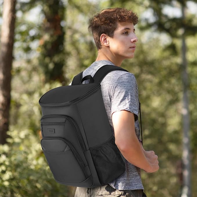 Cooler Backpack, Insulated Backpack Cooler Leakproof Waterproof Large Capacity Cooler Bag for Men Women Picnic Beach