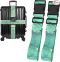 Greenstone Luggage Straps for Suitcases, Adjustable Luggage Travel Belt to Keep Luggage Security While Travel, Strong Polyester Fabric, Easy-to-Recognize Stylish Design Travel Essentials, 2 Pack