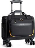Rolling Laptop Bag - Rolling Briefcase with 4 Spinner Wheels, 15.6 Inch 1680D Nylon Water Resistant Computer Bag for Men and Women Work Travel, Black (Black, 15.6in)