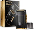Professional Foil Shaver for Men: Cordless Electric Razor with High-Speed Dual Blades, Rechargeable USB-C, IPX6 Waterproof & Travel-Friendly/Home Use