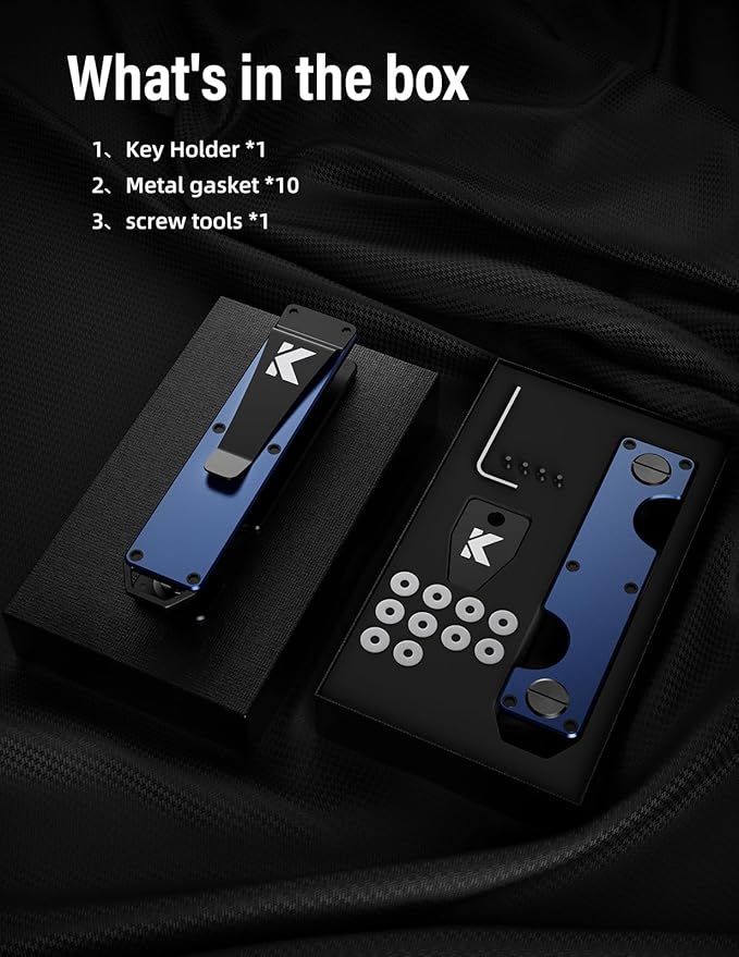 Key Organizer Key Holder Compact Key Case Minimalist Metal Key Chain Key Holder for Keychain Secures 8-10 Keys EDC