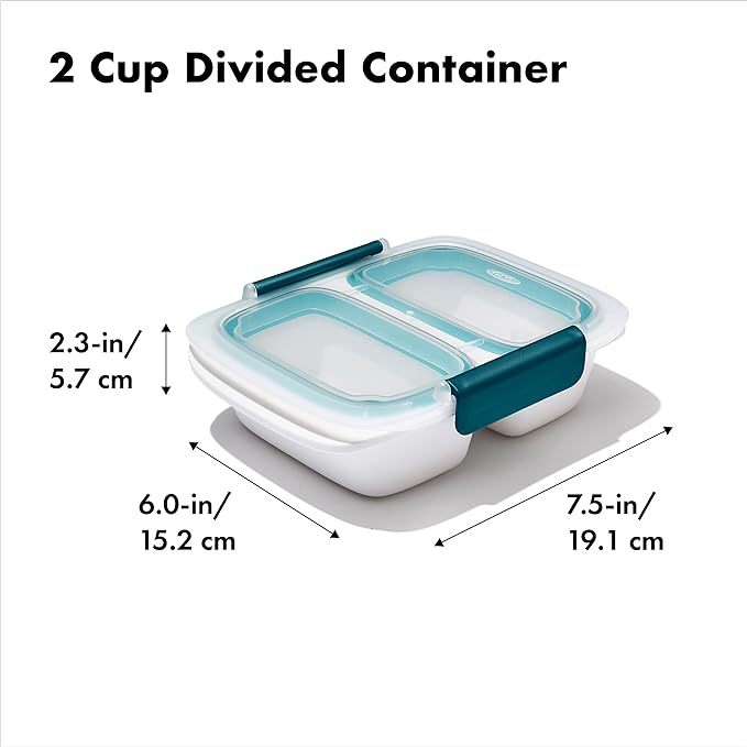 OXO GG PREP AND GO 2 CUP DIVIDED CONTAINER