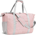 Narwey 18x14x8 Inches Travel Bag Spirit Airlines Frontier Personal Item Bag, Travel Duffel With Wet Pocket Carry on Bag for Airplane Underseat Duffle Overnight for Women and Men (Pink)