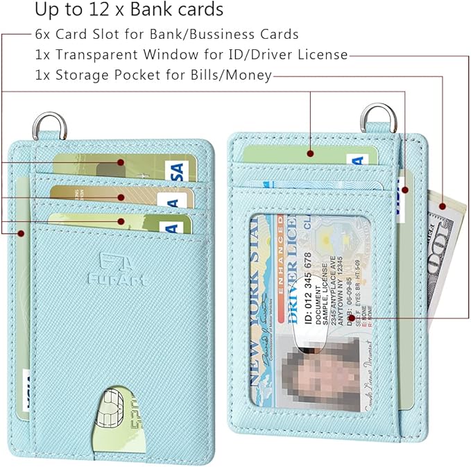 FurArt Slim Minimalist Wallet, Front Pocket Wallets, RFID Blocking, Credit Card Holder for Men & Women
