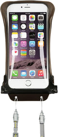 AquaVault 100% Waterproof Floating Smart Phone Case & Money Pouch - Fits All Phones - Made from Premium Heavy Duty PVC for Added Drop Protection - Includes Adjustable Neck Strap. Black
