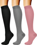 CHARMKING Compression Socks for Women & Men Circulation (3 Pairs) 15-20 mmHg is Best Support for Athletic Running Cycling